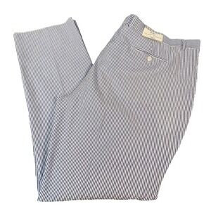 Vinci Blue Pinstripe Seersucker Suit Pants Style MSS-1 Size EU 56L/50W US 46-48W
